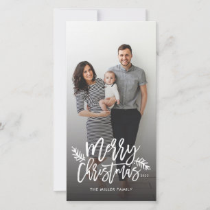 Cartão De Festividades Feliz Natal - Foto de Feriado de Mão Chic