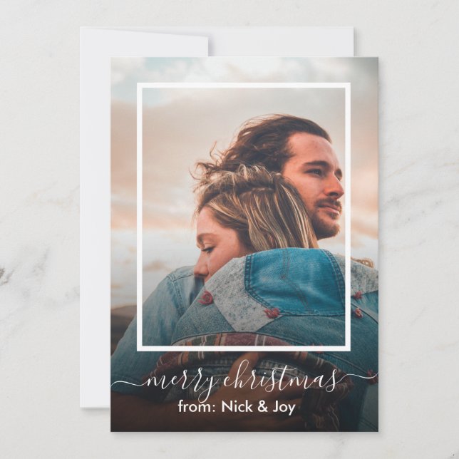 Cartão De Festividades Feliz Natal Foto de Saudação (Frente)