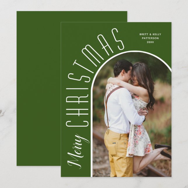Cartão De Festividades Feliz Natal - Foto do Arch Verde (Frente/Verso)