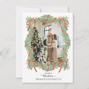 Cartão De Festividades Feliz Natal - Foto do Arco da Frame Garland