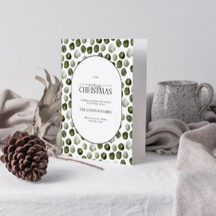 Cartão De Festividades Feliz Natal - Foto dos pontos verdes modernos