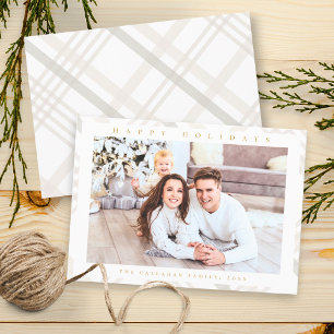 Cartão De Festividades Feliz Natal Foto mínima de Xadrez moderna