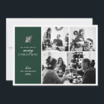 Cartão De Festividades Feliz Natal. Foto multimédia de colagem moderna ve<br><div class="desc">"Desejamos-lhe um Feliz Natal" - cartão verde moderno com colagem/fotos múltiplas para as férias de inverno. Entre em contato comigo se precisar de itens adicionais.</div>