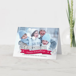 Cartão De Festividades Feliz Natal. Foto Personalizada de Tudo Feliz