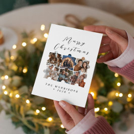 Cartão De Festividades Feliz Natal - Fotos de Colagem de Quebra-cabeça