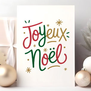 Cartão De Festividades Feliz Natal Francês de Natal