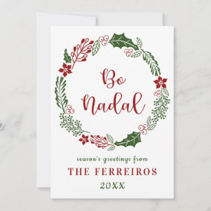 Cartão De Festividades Feliz Natal Galego, Personalizado