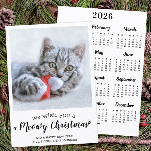 Cartão De Festividades Feliz Natal Gato Moderno Foto de Pet 2025