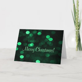 Cartão De Festividades Feliz Natal Green Bokeh Luz Genérica Bulk