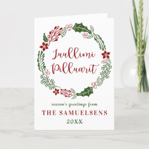 Cartão De Festividades Feliz Natal Greenlandico, Personalizado