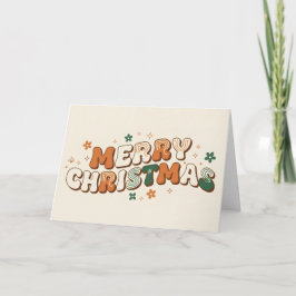 Cartão De Festividades Feliz Natal Groovy Boho
