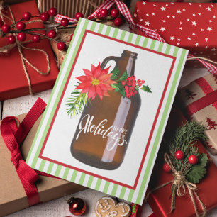 Cartão De Festividades Feliz Natal Growler Decorado