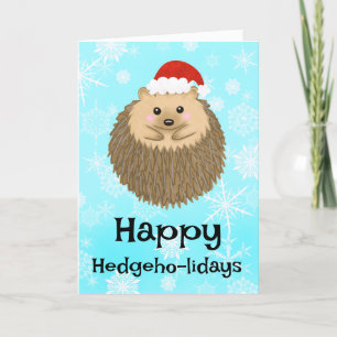 Cartão De Festividades Feliz Natal Hedgehog Feliz Natal Engraçado