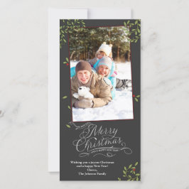 Cartão De Festividades Feliz Natal Holly