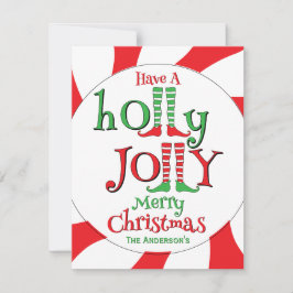 Cartão De Festividades Feliz Natal Holly Jolly!