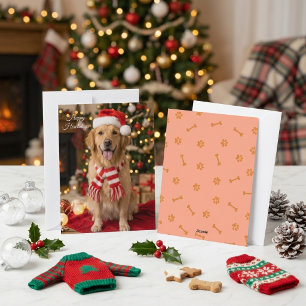 Cartão De Festividades Feliz Natal Howlidays Golden Retriever