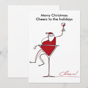 Cartão De Festividades Feliz Natal Humor Papai Noel   Saudação de festas