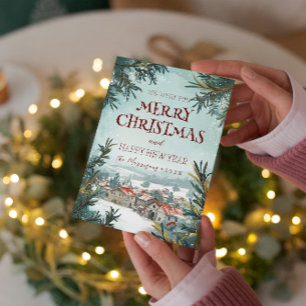 Cartão De Festividades Feliz Natal I Feliz ano novo Winter