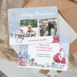 Cartão De Festividades Feliz Natal Ilustração Foto Colagem<br><div class="desc">Espalhe a alegria de férias com este adorável cartão de ilustração de inverno, perfeito para enviar para amigos e familiares. Personalize facilmente o cartão com suas memórias favoritas, adicionando duas de suas próprias fotos, juntamente com seu nome de família, o ano e uma mensagem pessoal. Esta design única é uma...</div>