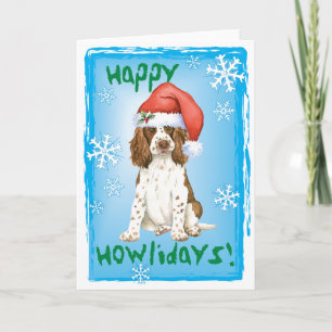 Cartão De Festividades Feliz Natal Inglês Springer Spaniel