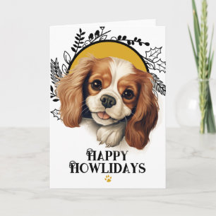Cartão De Festividades Feliz Natal King Charles Spaniel Cachorro Christma