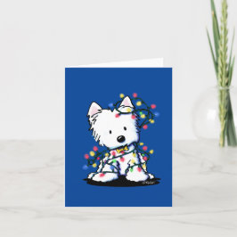 Cartão De Festividades Feliz Natal KiniArt Westie