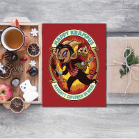 Feliz Natal Krampus Malvado Crianças Cuidado