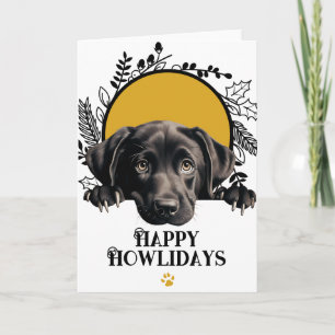 Cartão De Festividades Feliz Natal Labrador Retriever Cão de Natal