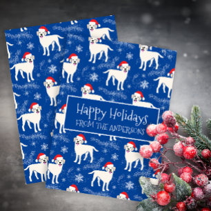 Cartão De Festividades Feliz Natal Labradores na neve