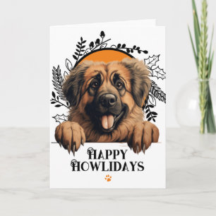 Cartão De Festividades Feliz Natal Leonberger Dog Christmas