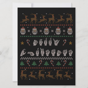 Cartão De Festividades Feliz Natal - Língua de Sinais Americana II