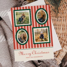 Feliz Natal Listras Retrô 4 Fotos 