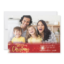 Feliz Natal, Luzes Douradas e Brancas no Vermelho