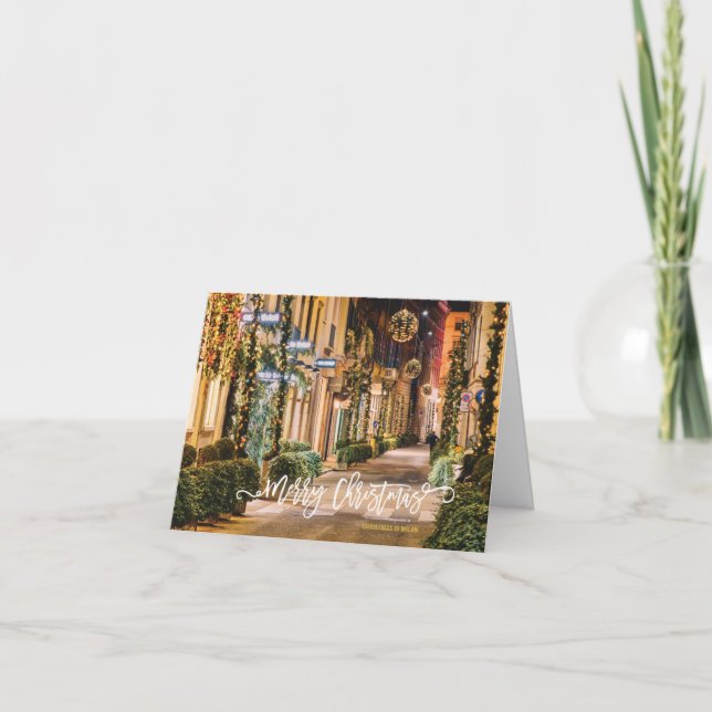 Cartão De Festividades Feliz Natal, Milão, Itália (Frente)