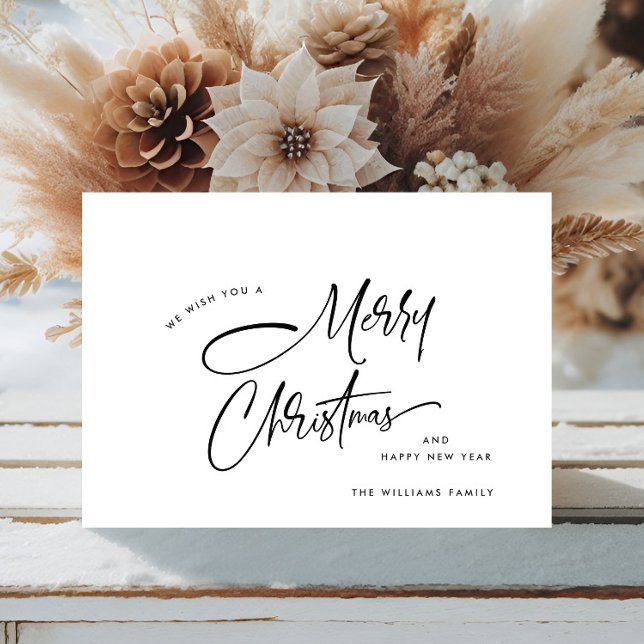 Cartão De Festividades Feliz Natal Minimalista Elegante (Criador carregado)