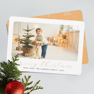 Cartão De Festividades Feliz Natal Minimalista Foto Moderna 
