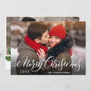 Cartão De Festividades Feliz Natal Moderno 2 FOTO Saudação