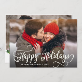 Cartão De Festividades Feliz Natal Moderno 2 FOTO Saudação