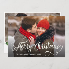 Cartão De Festividades Feliz Natal Moderno 2 FOTO Saudação