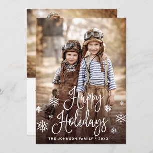 Cartão De Festividades Feliz Natal Moderno 2 FOTO Saudação de Natal