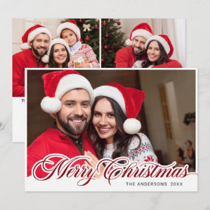 Cartão De Festividades Feliz Natal Moderno 3 FOTO Saudação