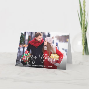 Cartão De Festividades Feliz Natal Moderno 3 FOTO Saudação