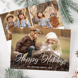 Cartão De Festividades Feliz Natal Moderno 3 FOTO Saudação