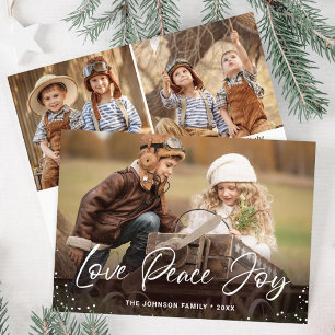 Cartão De Festividades Feliz Natal Moderno 3 FOTO Saudação