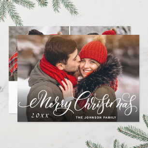 Cartão De Festividades Feliz Natal Moderno 3 FOTO Saudação