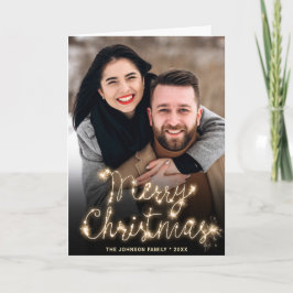 Cartão De Festividades Feliz Natal Moderno 3 FOTO Saudação