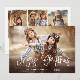 Cartão De Festividades Feliz Natal Moderno 4 FOTO Saudação