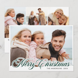 Cartão De Festividades Feliz Natal Moderno 4 FOTO Saudação