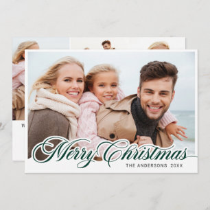 Cartão De Festividades Feliz Natal Moderno 4 FOTO Saudação