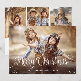 Cartão De Festividades Feliz Natal Moderno 4 FOTO Saudação